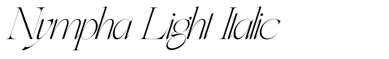 Nympha Light Italic